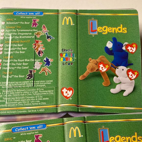 McDonald's Ty Beanie Babies "Legends" Chilly, Humphrey & Peanut - New Unopen - Picture 8 of 13